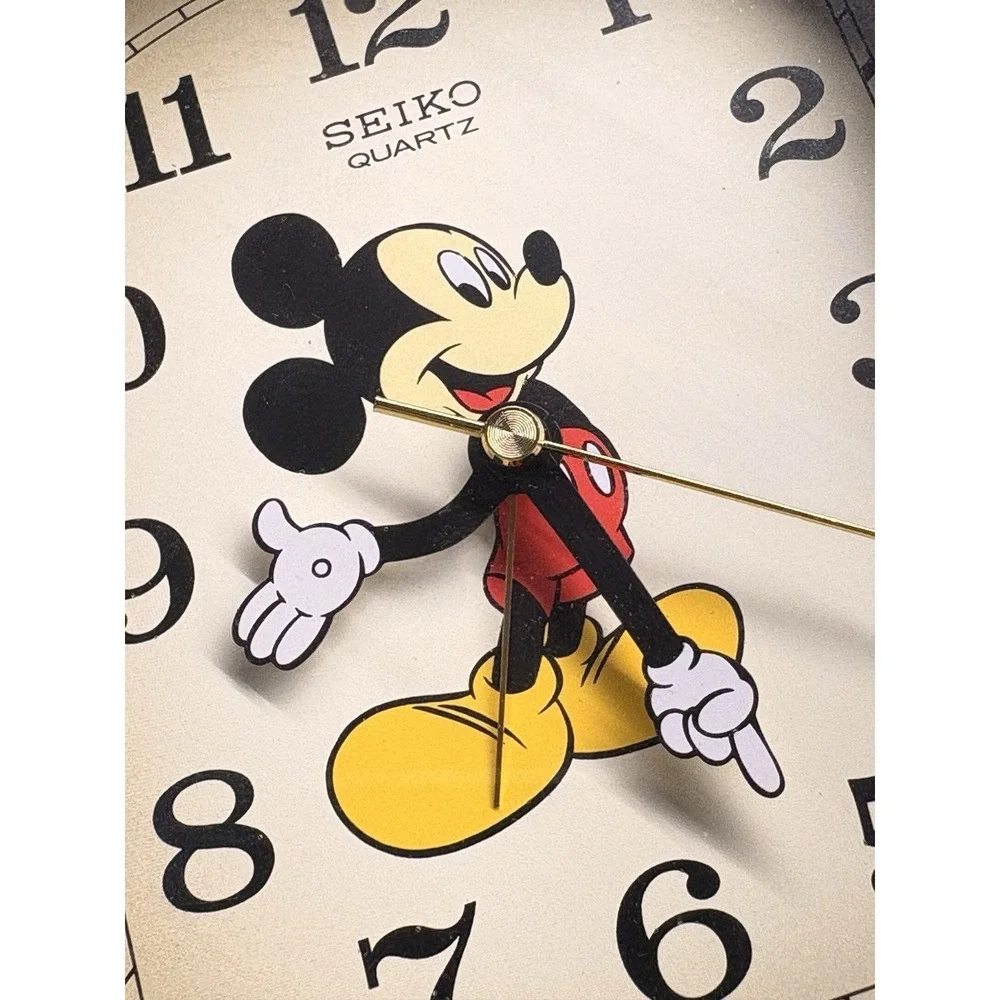 Seiko Japan Disney Mickey Mouse Clock Alarm Quartz Musical Tested Works READ